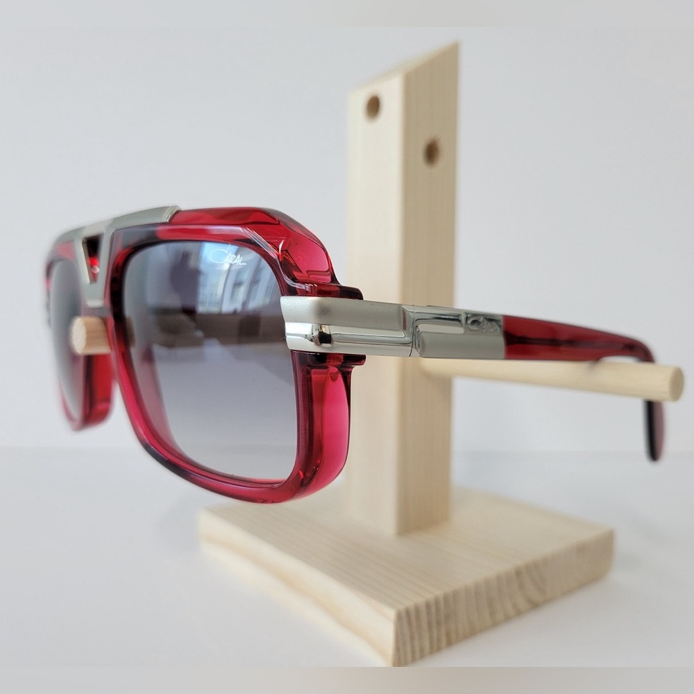 Cazal 664 Sunglasses Crystal Red Silver 004 New